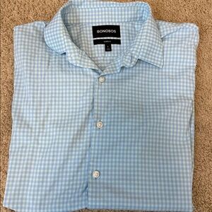 Bonobos Sky Blue Checkered Shirt